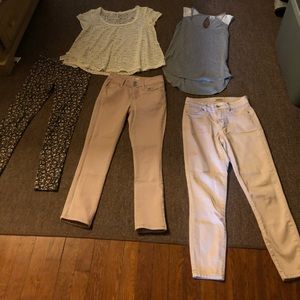 3pair pants and 2 tops